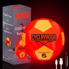Rechargeable Glow in The Dark Soccer Ball,Size 5 Light up Soccerball,Ideal So...