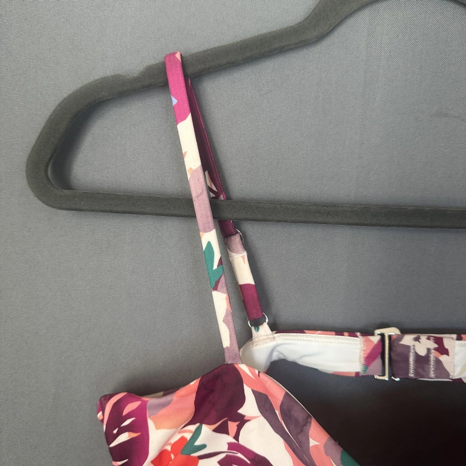 Athleta Tankini Swim Top 38D DD Swim Shorts XL Tropical Floral Womens Set - Image 3 of 4