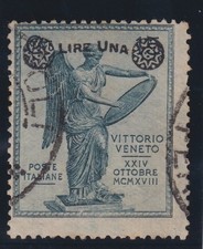 1924 ROYAUME VICTOIRE SUREXPLUMÉE 1 LIVRE CERTIFICAT CILIO