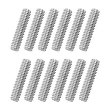 12Pack M6x25mm 316 Stainless Steel Fully All Threaded Rod Studs, 1mm Pitch