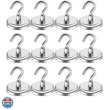 130LBS Magnetic Hooks Heavy Duty, Strong Neodymium Magnets Hooks for Cruise C...