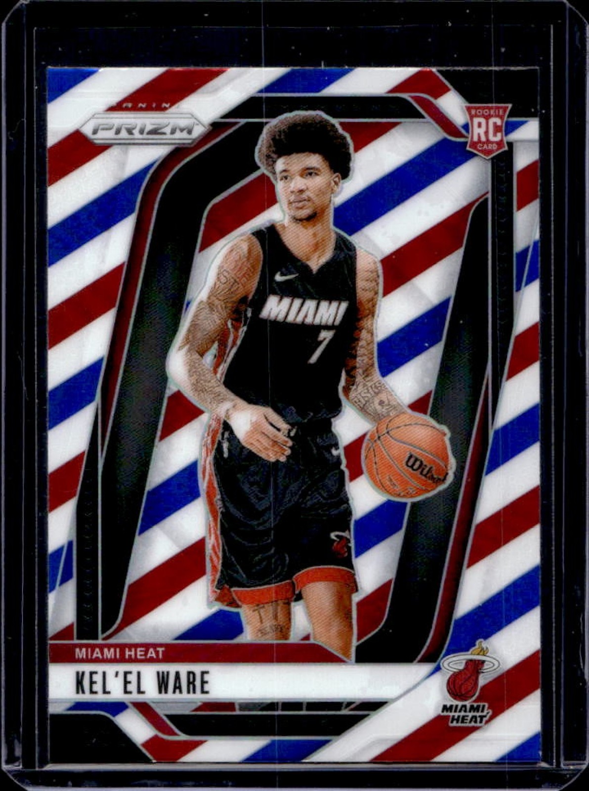 2024-25 Panini Prizm Kel el Ware RC Red, White and Blue Rookie #248 Heat