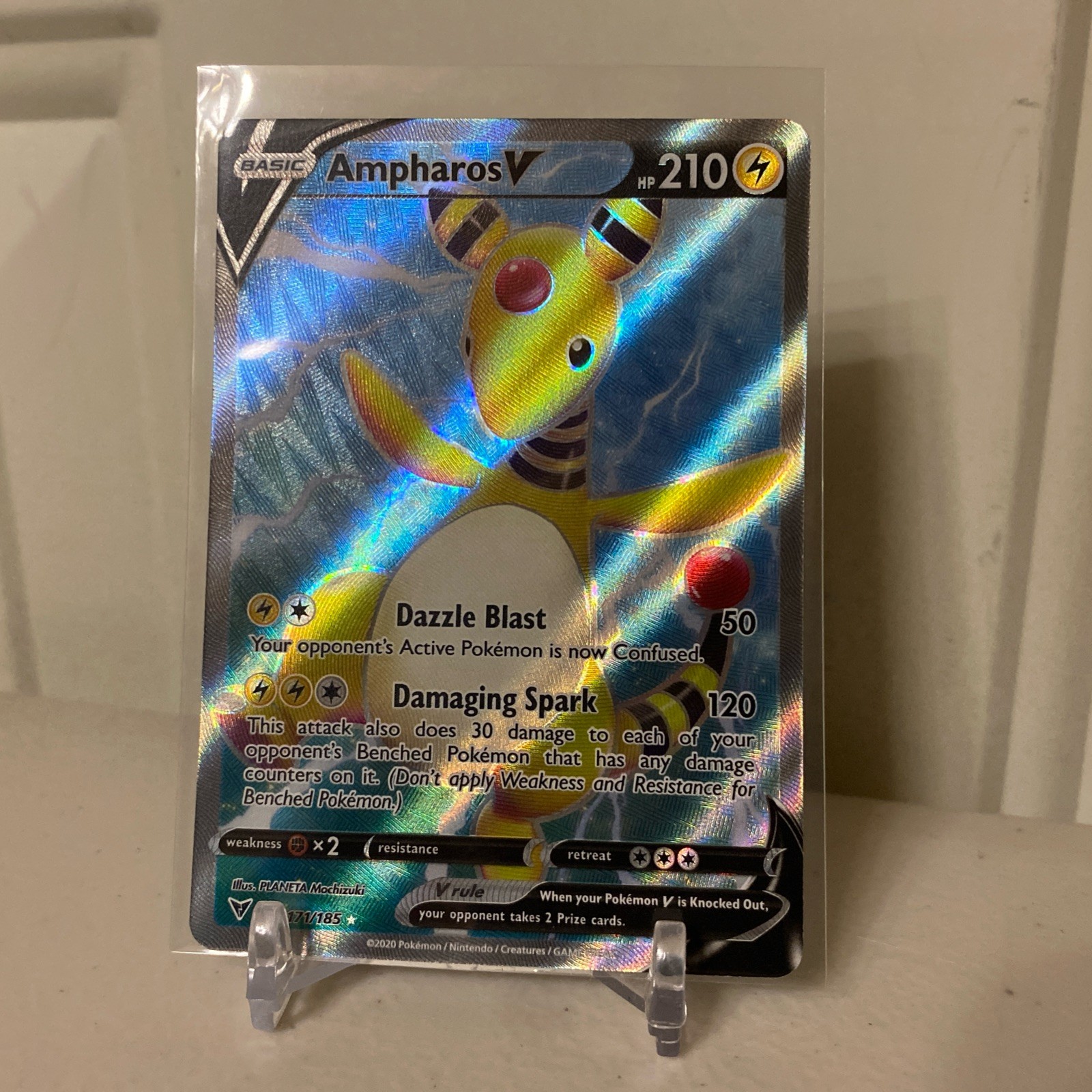 Ampharos V Full Art 171/185 Ultra Rare Vivid Voltage Pokemon TCG NM