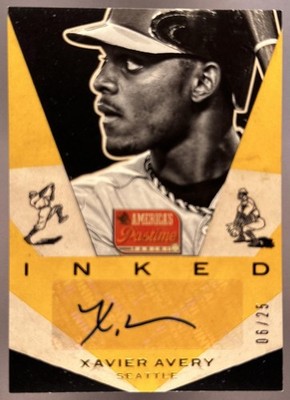 2013 Panini America's Pastime Xavier Avery #I-XA Inked /25 Mariners