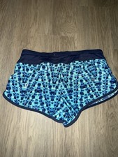 Blue Athleta Swim Shorts Kata, Navy And Teal