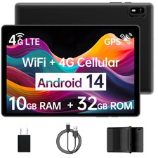 Android 14 Tablet with Sim Card Slot Unlocked Cellular Tablets 10GB 32GB with...