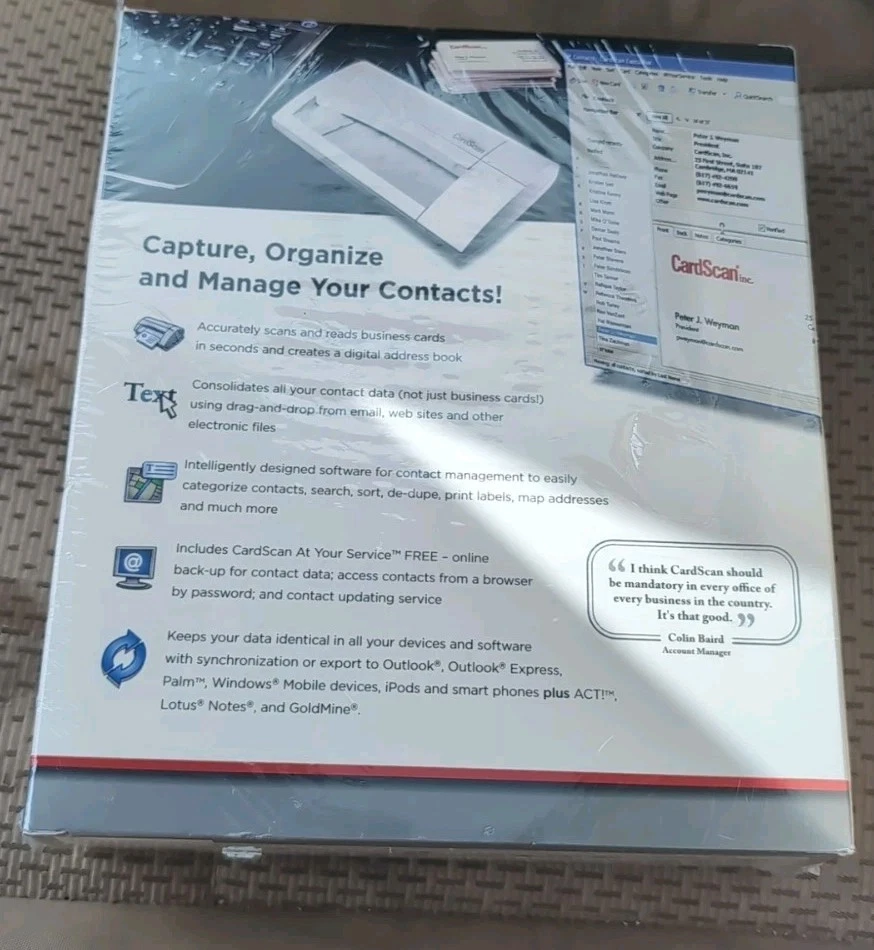 CardScan Executive 800c V8 Business Card Pass-Through Scanner PC Mac SEALED Scan - Image 2 of 2