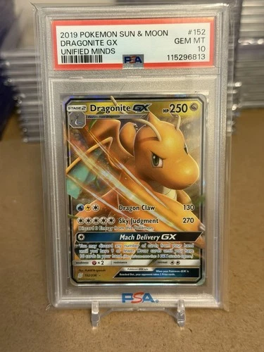 DRAGONITE GX 152/236 PSA 10 Unified Minds