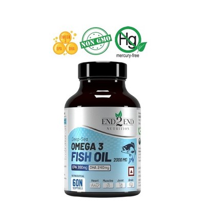 End2.End Omega 3 Fish Oil 2000mg 60 Capsules