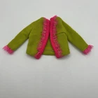 Vintage 1960s Mattel Barbie Fancy Dancy Green And Pink Cardigan Only