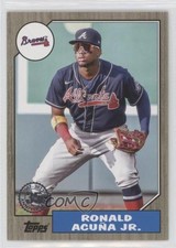 2022 Update 1987 Topps Baseball Gold 62/75 Ronald Acuna Jr Acuña #87TBU-11 11h0