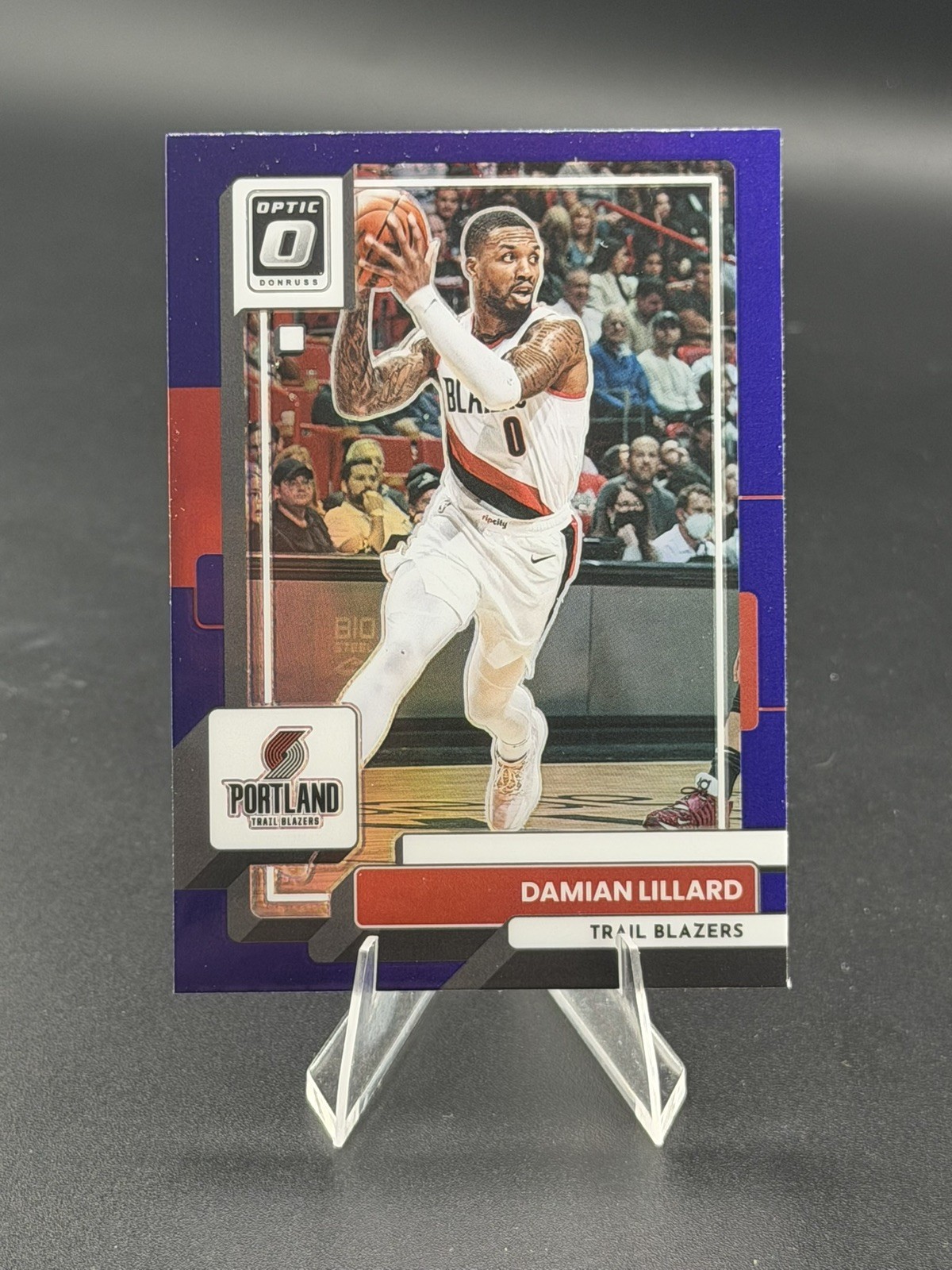 2022-23 Panini Donruss Optic Damian Lillard Purple #49