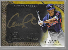 2017 TOPPS FIVE STAR GOLDEN GRAPHS CARLOS CORREA 07/10