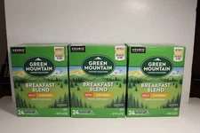 Green Mountain Coffee Breakfast Blend K-Cup Light Roasted Decaf, 24 Count Boxes