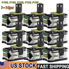 2Pcs 8.0Ah For RYOBI 18V Battery One Plus High Capacity P108 Lithium-Ion P102