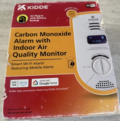 Kidde KN-COP-DP-10YL-AQ-WF Smart Plug-InCarbon MonoxideDetector.Open/Damaged Box