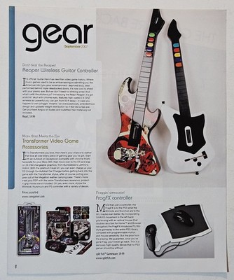 React Reaper Guitar Controller Transformers FragFX Gear Magazine Print Ad 2007