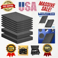 8 Pcs Cuttable Polyurethane Foam Sheets - Safe Storage for Toolboxes & Crafts