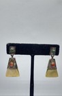 .925 Sterling Silver M.O.P. Deco Dangle/Drop Earrings 10.0g