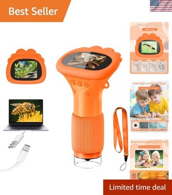 1000X Handheld Digital Microscope for Kids: Pocket Microscope w/ 2.0'' IPS Screen