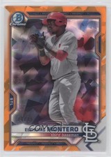 2021 Bowman Sapphire Edition Orange Refractor 74/75 Elehuris Montero 08jk
