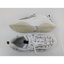 Amiri Bone Runner Sneakers in White / Black P...