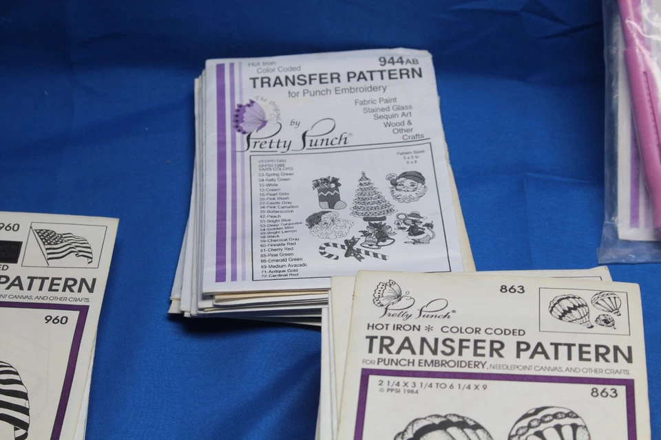 Pretty Punch Hot Iron Vintage Lot of 210 Color Coded Patterns for Embroidery - Image 3 of 4