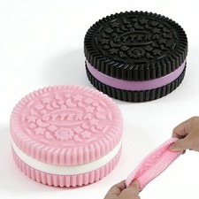 Gytera Sticky Cookie Squishies Fidget Adults, Cookie, Black, Pink