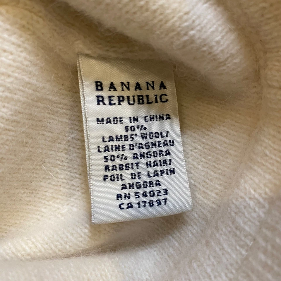 Banana Republic Cream Wool Angora Rabbit Hair Bucket Hat - FLAW - Image 4 of 4