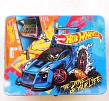 Hot Wheels 18 Car Storage Tin Carry Case Kids Toy Cars Licensed