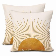 Sun Sunrise Sunshine Pillow Covers 16X16 Inch 16" x 16" Pack of 2 N-bohosun