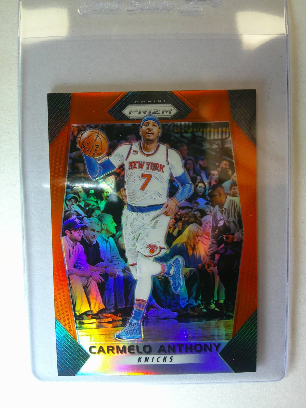 Carmelo Anthony 2017-18 Panini Prizm Orange Prizm #279 New York Knicks /49 MINT