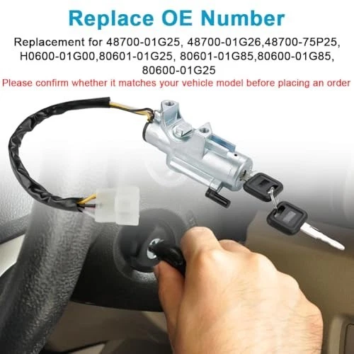 Ignition Switch Door Lock Cylinder Key for Nissan D21 Pathfinder 1986-1996 Foto 4 de 4