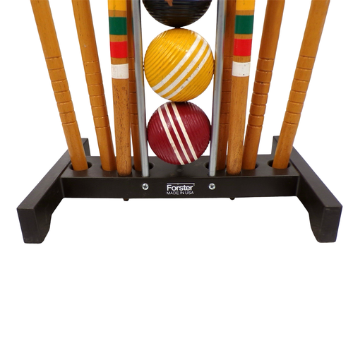 VTG Forster Croquet Set with Stand Balls Mallets 6 Players Made in USA Wickets - Picture 4 of 8