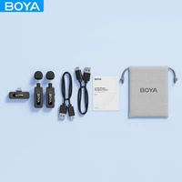 BOYA BY-V20 Mini Wireless Lavalier Microphone for iPhone 17/16/15 Android Laptop