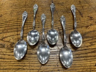 Alvin | Easter Lily Pattern | Set of Six Oval Soup Spooons