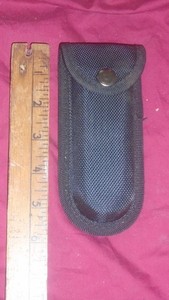 Black Nylon Folding Knife Sheath Case Never Used USA SHIPPING! NO IMPORT FEES!