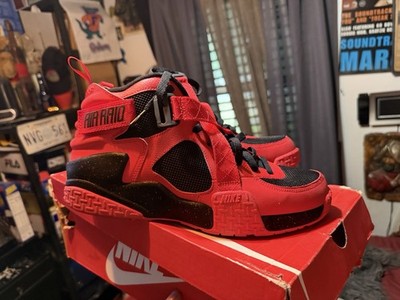 Nike Air Raid High Top Basketball Sneakers University Red Black White 642330-600