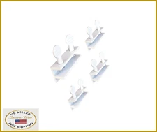 QCAA Sliding Window Security Lock, Child Proof, Aluminum, White, 4 Pack