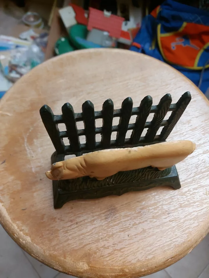 portalettere Portatovaglioli 🐷 Maiale Ghisa Maialino staccionata Maiale 🐖 - Immagine 3 di 4