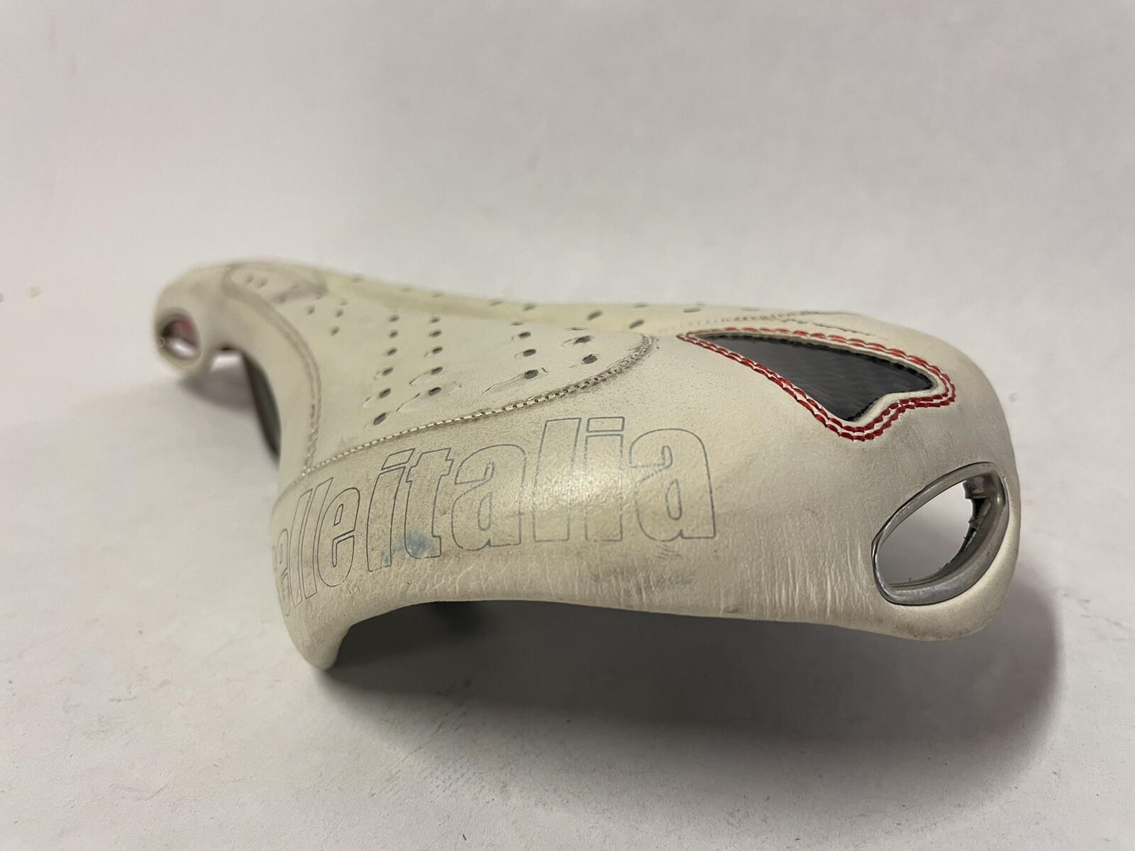 Selle Italia Flite Gel Flow Saddle Ti 316 Rails White Carbon Shell 130mm - Picture 3 of 10