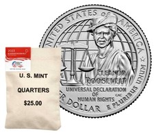 Sealed Bag of 2023 Eleanor Roosevelt Quarters Denver Mint Unopened from US Mint.
