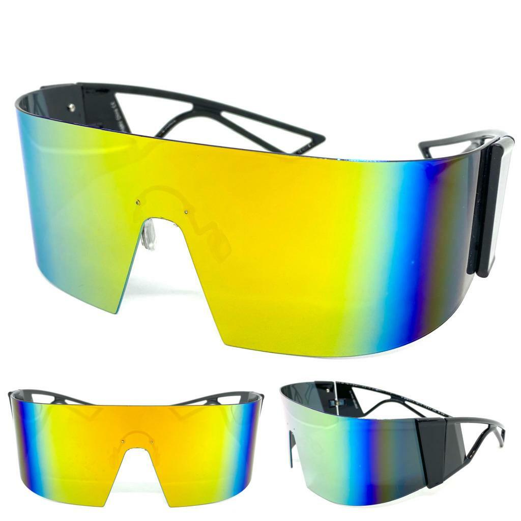 Espacio Robot Disfraz Ciclope Futuristas Escudo Dj Gafas de Sol Raver Sombras