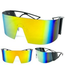 Espace Robot Fête Déguisement Cyclopes Futuriste Bouclier Dj Soleil Verres Raver