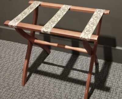 Euro Antiques Foldable Rack ヴィンテージラック Vintage Scheibe Wooden Folding Luggage Suitcase Rack Hotel Stand
