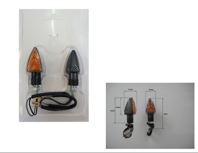 FCC1 BLINKER CARBON LAMPE KURZ ZUGELASSEN 62x31 für ALLE MOTORRÄDER KAWASAKI