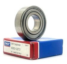 NEW  SKF 6003 Z C3 BALL BEARING, METAL SHIELDED 17x35x10mm