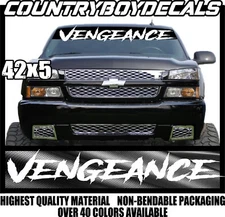 VENGEANCE 42" Windshield Vinyl Decal Sticker Diesel Truck Turbo JDM Car Boost GT