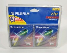 Fujifilm Zip MAC Formatted 100MB Disk 2 Pack New Sealed Fuji