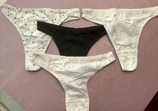 Women Panties Thongs 4 pairs lot size L. 100 cotton soft Bangladesh in ASST Col